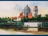 Oil, Church of San Giorgio, Verona. 50 x 70