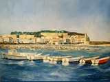 Oil, The Fortezza From The Marina Rethymno. 80 x 60