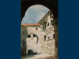 Watercolour. mInner Courtyard, Osios Loukas Monastery. 22.5 