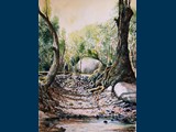 Watercolour. Near The Venetian Mill, Kallergos. 24 x 18