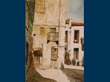 Watercolour. Quiet Corner in Hania. 25 x 18