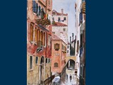 Watercolour. Rio Del Ponte Storto, San Polo Venice. 24 x 16.